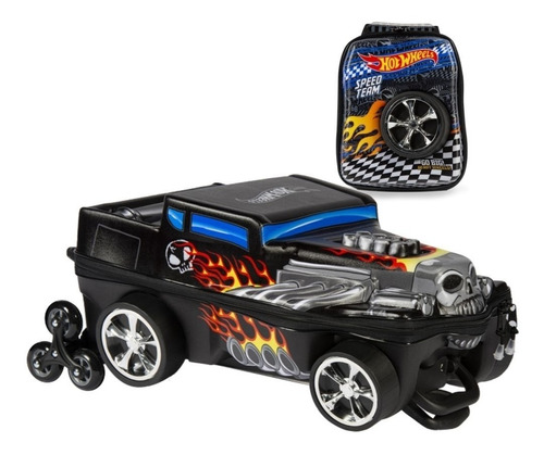 Mochila + Lancheira 3d Max Toy Hot Wheels Bone Shaker