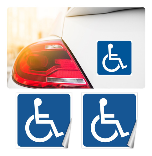2 Calcomanías Stickers Letrero Discapacitado Para Auto