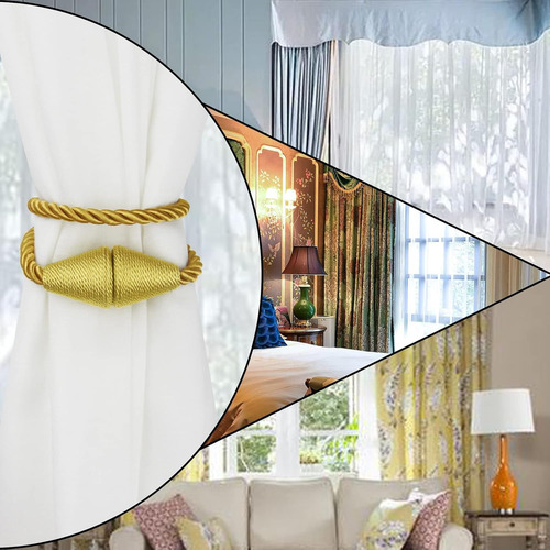 6 Modernas Abrazaderas Magnéticas Para Cortinas Hechas Mano