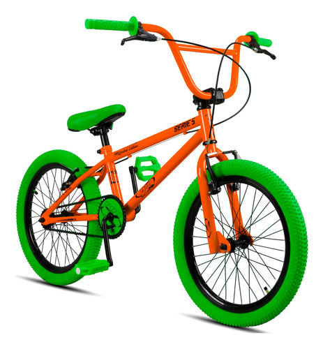 Bicicleta Aro 20 Aero Pro-x Color Pneu Colorido Balão Bmx Cor Laranja Pneu Verde Tamanho Do Quadro S