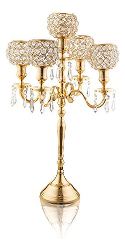 Klikel 24 pulgadas Clasico Oro 5 candelabro De Vela  classi