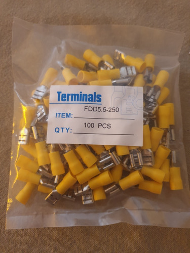 Terminal Hembra Amarillo Cable 12-10 Awg