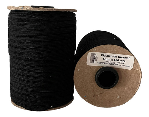 Elastico 5 Mm Negro Rollo X 100 Mts Excelente Calidad