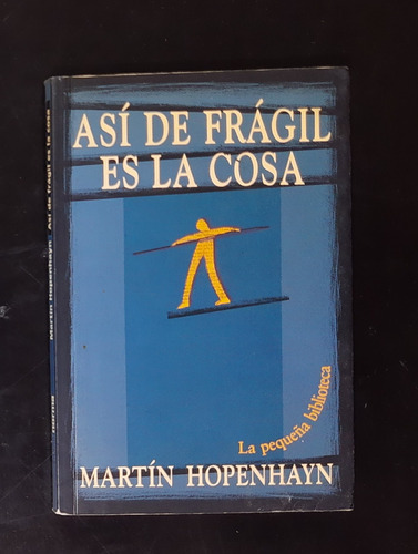 Así De Frágil Es La Cosa- Martín Hopenhayn 