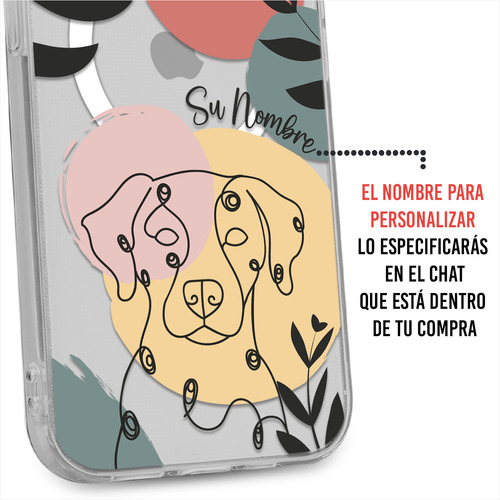 Funda Para iPhone Magsafe Mujer Perro Dálmata Minimal Nombre