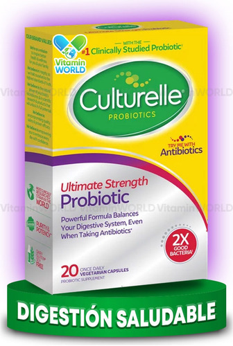 Culturelle Probioticos Fuerza Maxima 83mg 20caps Sabor Sin Sabor