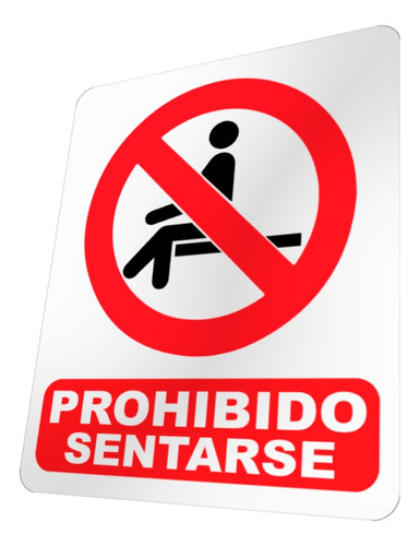 Avisos Prohibido Sentarse Señalización 