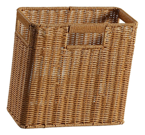 Cesta Rectangular Tejida Para Periódicos De 30 Cm X 14 Cm X