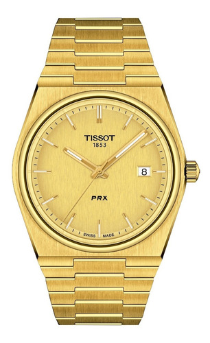 Reloj Hombre Tissot Prx | Pvd Dorado | Carátula Champagne