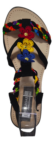 Huarache Sandalia Elástico Trenza Colores Amoldable Suave