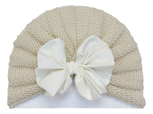 Turbante, Gorrito Para Bebé Tejido Con Moño