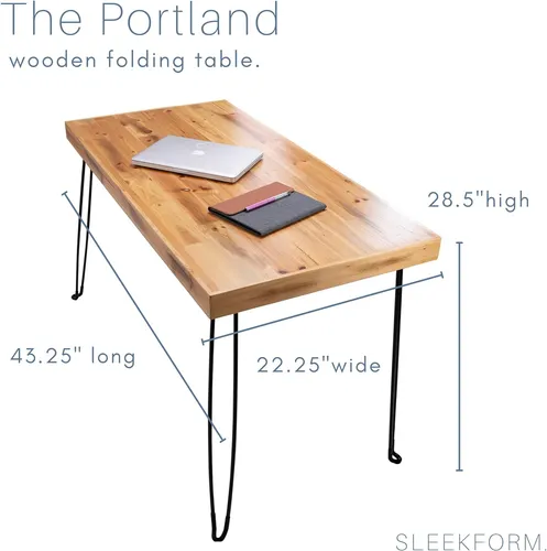 Escritorio Plegable Ligero Mesa De Madera Portátil, Pe...