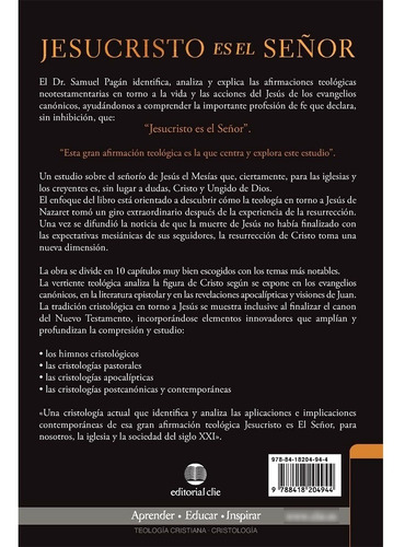 Libro Jesucristo Es El Señor - Samuel Pagán