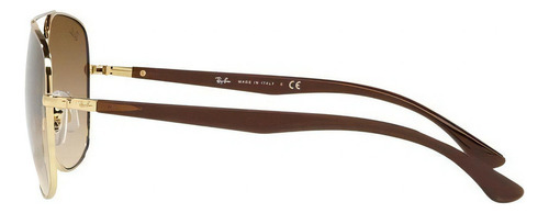 Lentes De Sol Ray-ban Fashion Degradado En Metal Unisex Color Marrón Color de la lente Marrón Color de la varilla Marrón Color del armazón Pulido Oro