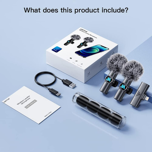 Set De Microfonos Leettus, Inalambrico, Para Celulares