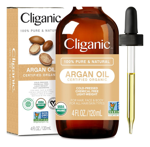 Aceite De Argan Cliganic Organico 100% Puro 120 Ml