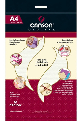 Papel Vergê Branco A4 - Canson