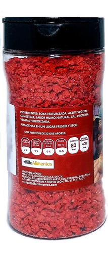 Trocitos De Soya Sabor Tocino, Presentación Bote De 100 Gm