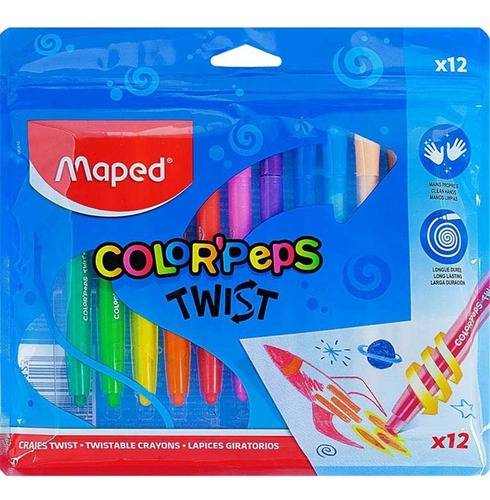 Crayones Color'peps Retráctiles De Larga Duración Maped X12 