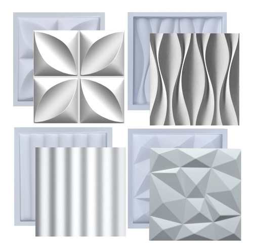 Formas Abs Placa Gesso 3d E Cimento Fdg Molde Plástico Kit