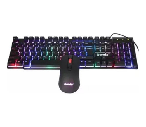 Teclado  Iluminado Luz Rgb + Mouse / Marca Banda