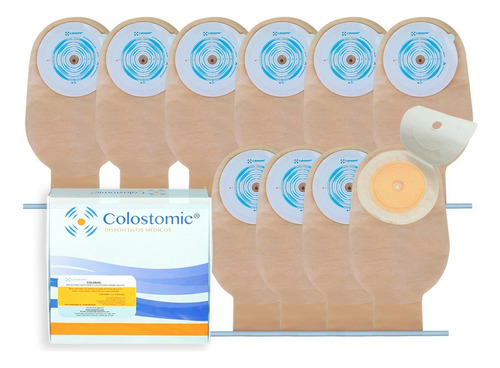 Bolsa Colostomia Recortable 15-64mm Adulto 10 Pzas Drenable