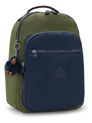 Mochila Kipling Seoul Grande Compartimento Laptop 15 Seaweed Green Liso