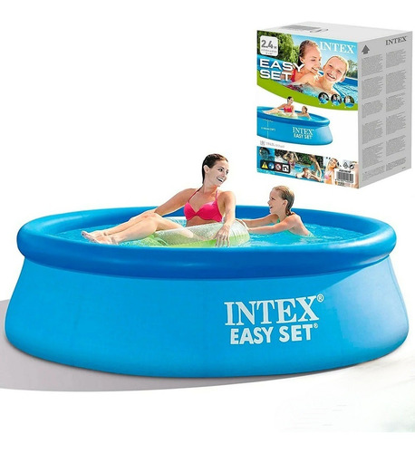 Piscina Redonda Inflable Familiar 2.44mx61cm Intex. P/ Niños