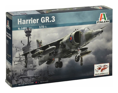 Harrier Gr.3 - Guerra Das Malvinas - 1/72 Kit Italeri 1401