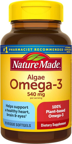 Omega 3 De Algas 540 Mg Nature Made 70 Softgel Veggie