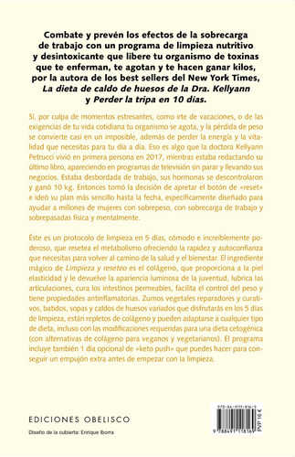 Limpieza Y Reseteo: Desintoxica, nutre y repara tu cuerpo para perder peso sin recuperarlo…, de Petrucci, Kellyann. Editorial Ediciones Obelisco, tapa blanda en español, 2022