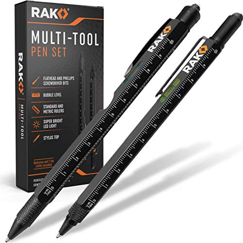 Rak Multi-tool 2pc Pen Set - Led Light, Touchscreen Stylus,