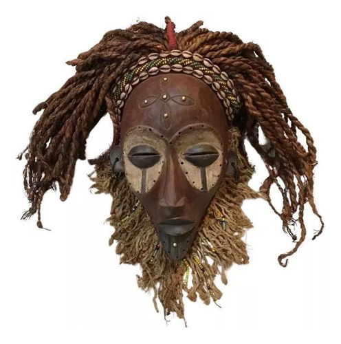 Máscara Africana De Madeira Decorativa - Etnia Chokwe Angola