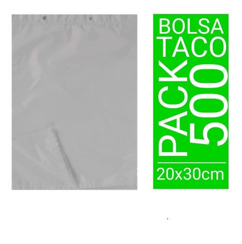 Bolsa Taco Almacenes Fiambre Colacion 20x30cm 500un