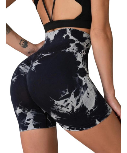 Calza Leggings Deportivo Push Up Corto Negro Sukha