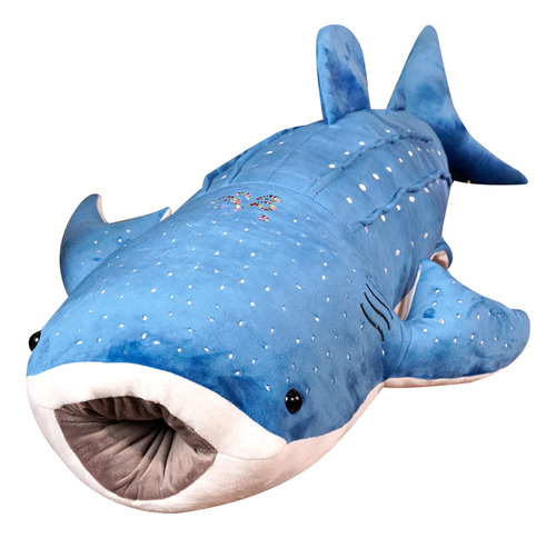 Peluche Tiburón Ballena Gigante Realista 53 Cm Almohada Jugu