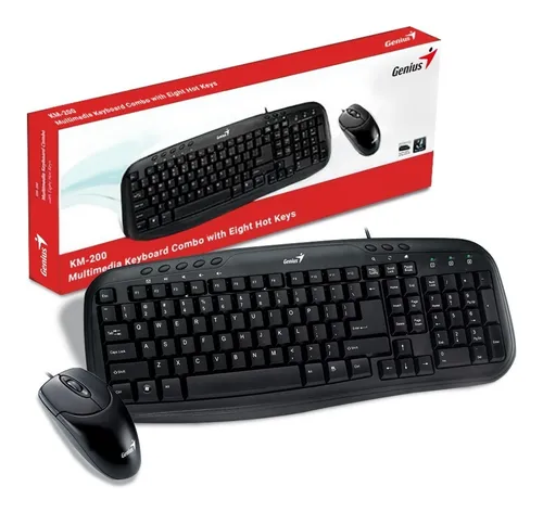 Combo Teclado Y Mouse Genius Km 200 Usb Negro MercadoLibre