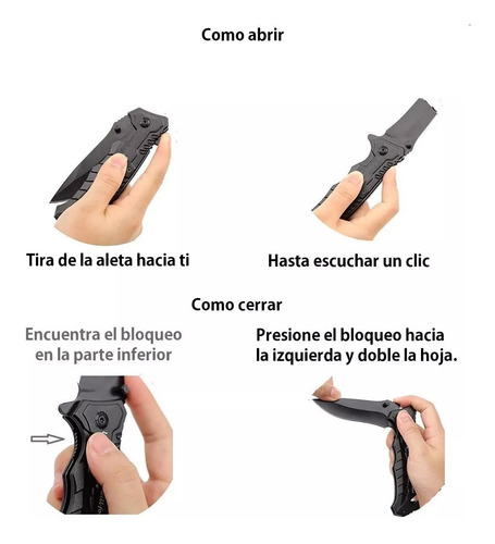 Navaja Táctica Y Funda Supervivencia Camping, Pesca Y Caza