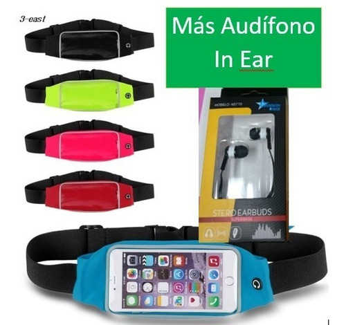 Funda Para Celular Para Hacer Ejercicio Cangurera + Audifono