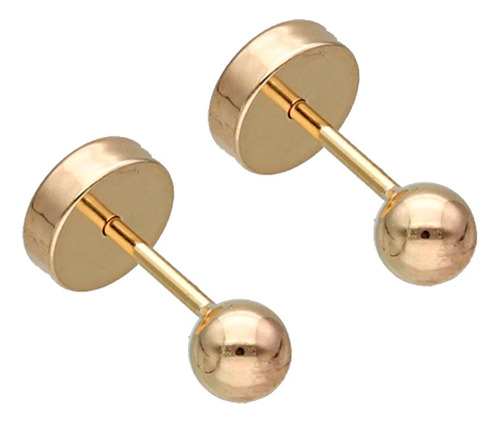 Aros Abridores De Oro 20k Ch Bolita 3mm Ch-302 En C