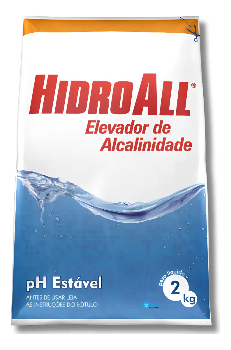 Elevador de Alcalinidade para Piscinas 2kg Hidroall Ph Estável