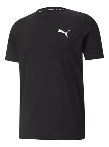 Playera Puma Hombre Active Small Logo Negro Entrenamiento