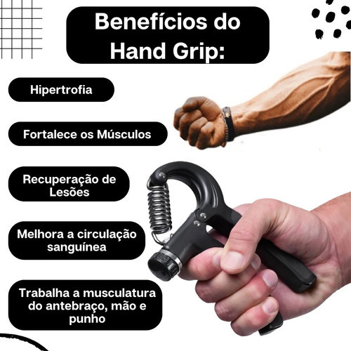 Hand Grip Ajustável Fortalecedor Fisioterapia Mão Exercicios