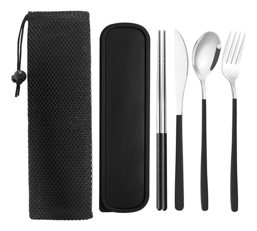 Utensilios Reutilizables Con Estuche, Juego De Cubiertos ...