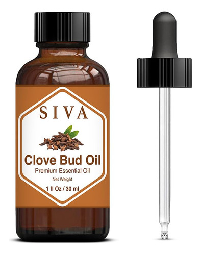 Siva - Aceite Esencial De Clavo De Olor, 1 Onza (1.0 Fl Oz),