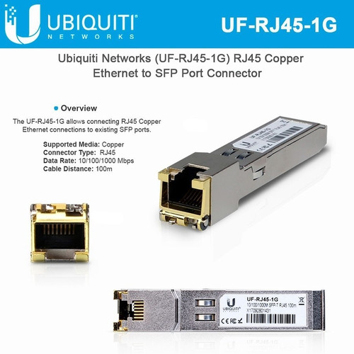 Ufiber Transceiver Ubiquiti Uf-rj45-1g Ethernet Rj45 100m