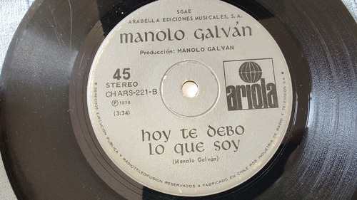 Vinilo Single De Manolo Galván Viña Del Mar 