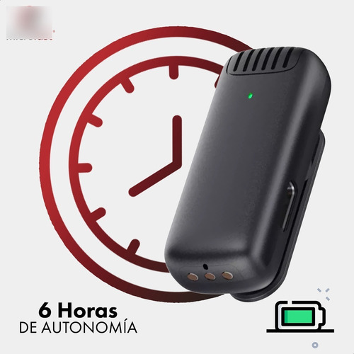 Micrófono Corbatero Clip Inalámbrico Celular Recargable Anc