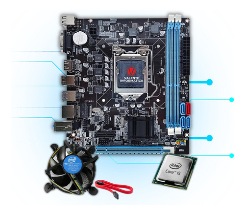 Kit Processador I5 -3470s + Placa Mãe H61