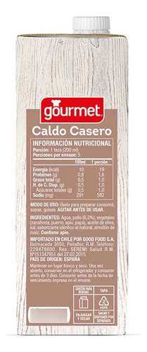 Pack 2 Caldo Liquido De Pollo Gourmet (1 Lt. C/u) Agronewen